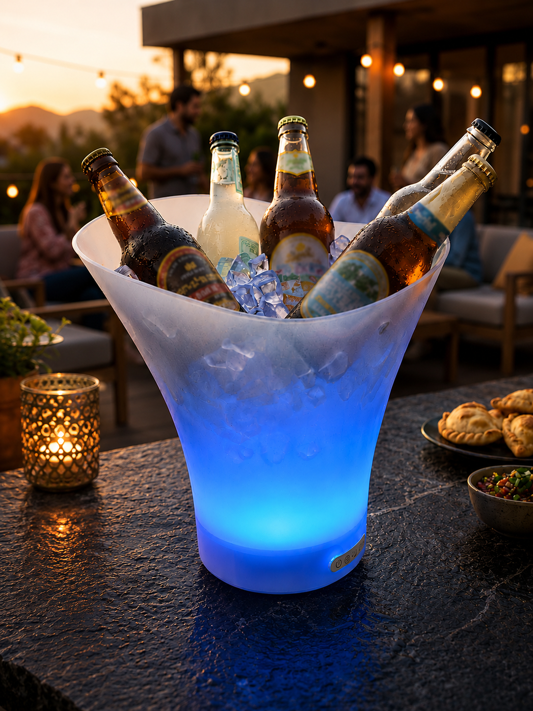 Hielera LED con Parlante Bluetooth