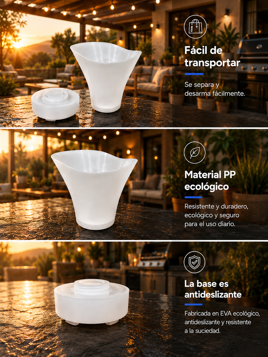 Hielera LED con Parlante Bluetooth